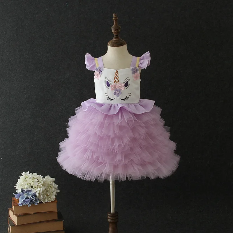 New Arrival Unicorn Kids Cake Dress Baby Tutu Party Wear Children Frock Designs Djs005 - Buy 