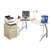 Long L Shaped Computer Table Desk Design With Drawer