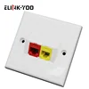 86X86 dual ports brand face plate cat6