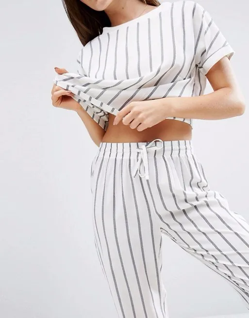 audited factory custom family sleepwear classic striped pajamas
