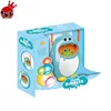 Children's new automatic toy bubble blower making machine cute Penguin music and light effect soap bubble machine