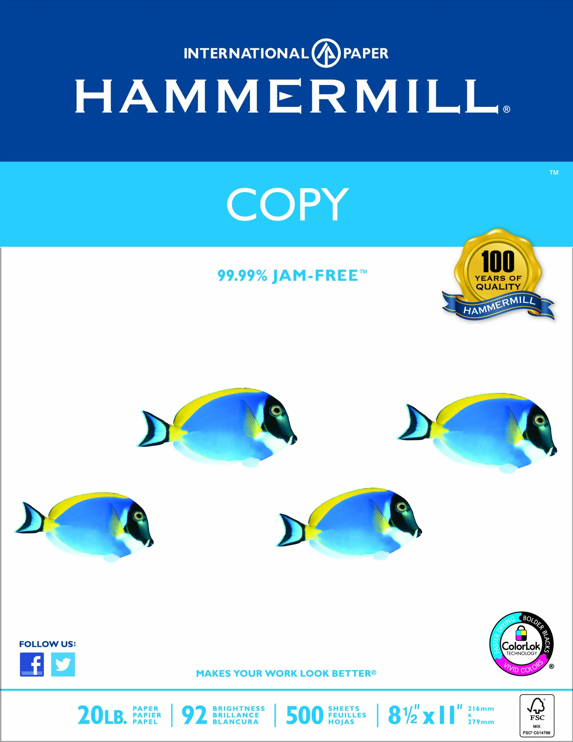 Buy Hammermill Paper Copy Paper Poly Wrap 8 5 X 11 Paper Letter Size 