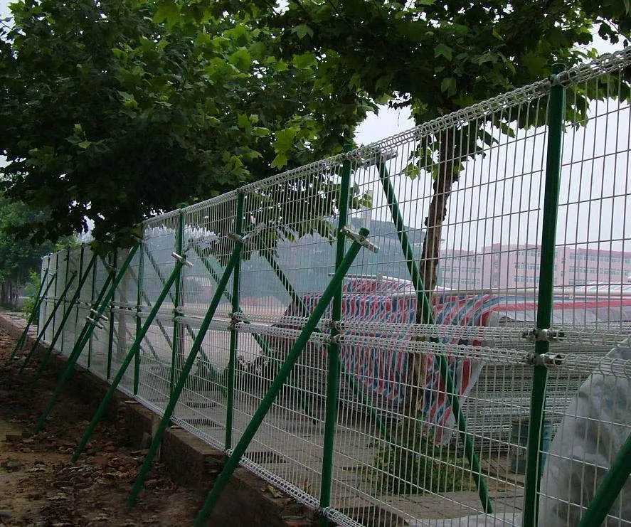 Powder coated ornamental double loop wire fence roll top fence price direct factory