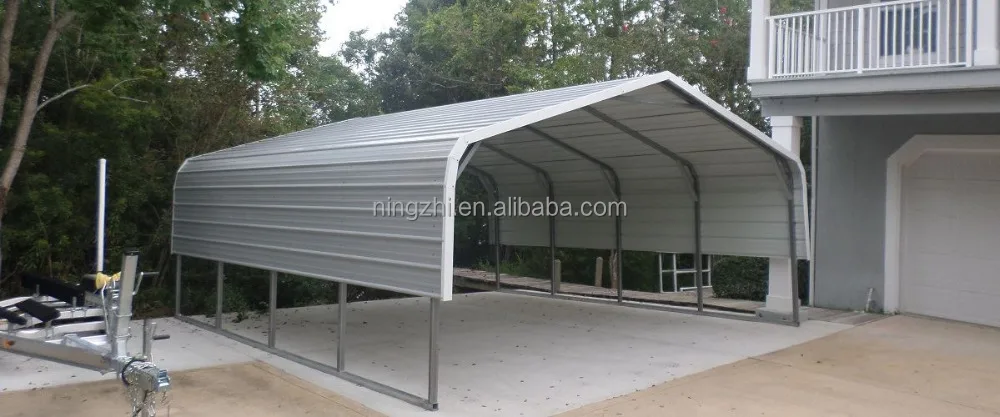 Desain carport rangka baja garasi mobil tunggal  Garasi  