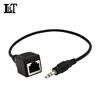 LBT Hot selling DC 3.5mm 1/8 Male Jack to Tone Audio RJ45 Ethernet LAN Network Cable 30 cm 1ft For touch devices VOD KTV