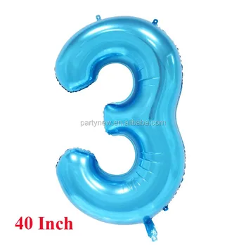 中国製スーパー購買誕生日パーティー装飾番号形大きなサイズの風船40インチ番号3三 Buy 番号バルーン ホイルバルーン ジャイアントバルーン Product On Alibaba Com