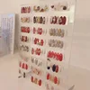 magnet nail art display board clear acrylic false nail tips display stand