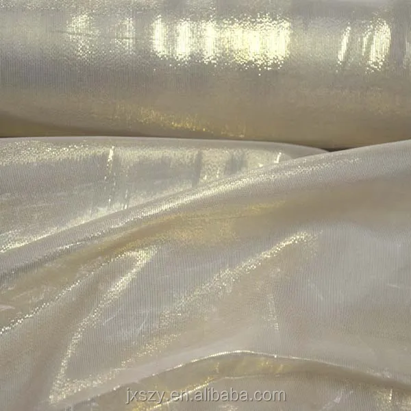 Gold Silk Lurex Chiffon Fabric Lurex 