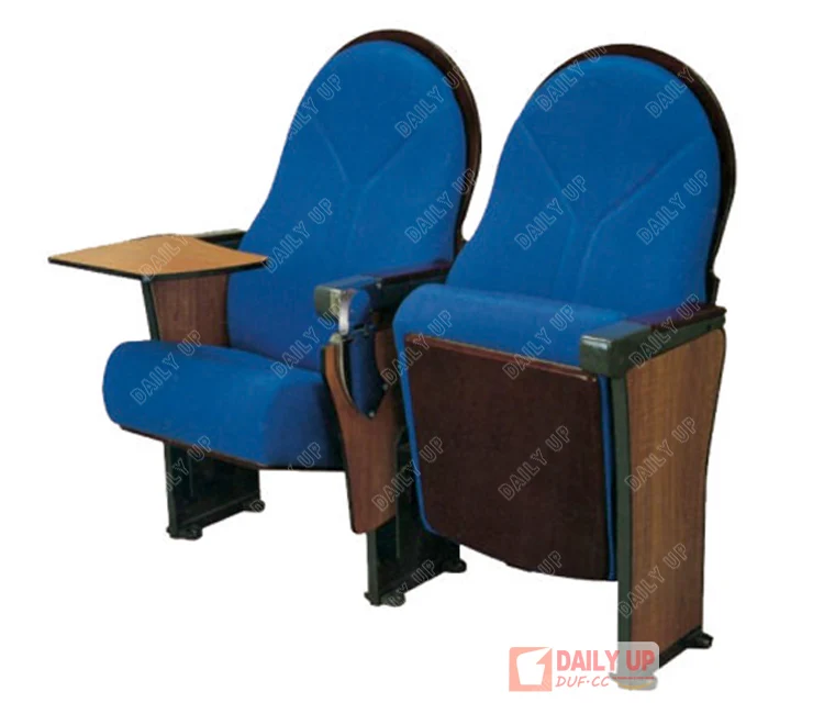 School Training Chair With Tablet Water Proof Folding Theater Seats Public Waiting Line Chair with Wood Back Seat