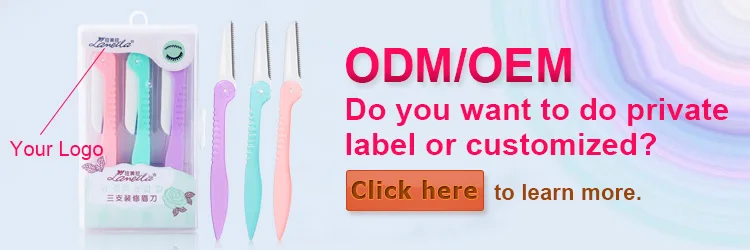 New design 3pcs Eyebrow Razors Face Hair Remover Shaver Trimmer Shaper Wholesale Transparent Facial Eyebrow Razor For Women A947