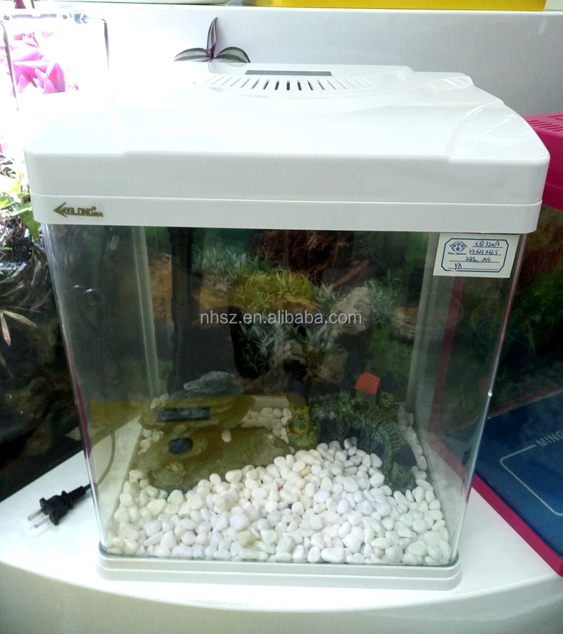 White Desktop xilong Mini guppy Fish Tank Aquarium, View xilong, XILONG