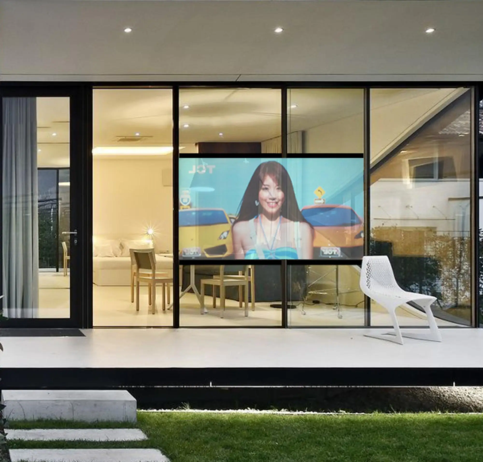 120 Inch 16:9 Ratio Portable Front Back / Rear Projection Fabric ...