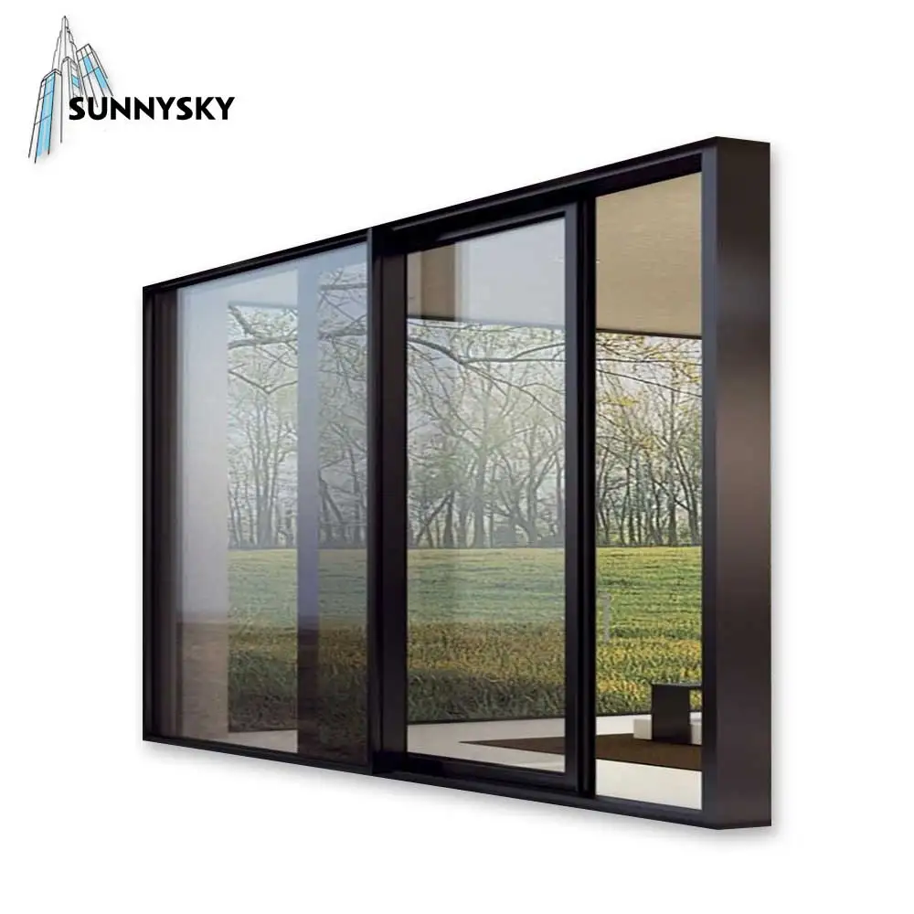 Residential interior insulated high quality aluminum sliding glass door for offices DIY