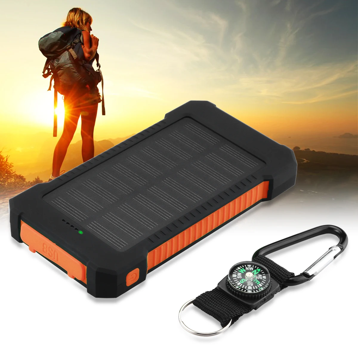 2 in 1 portable solar power bank +wireless charger for all QI standard devices - ANKUX.COM