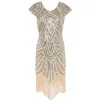 1920s gatsby sequin embellished fringe vintage great gatsby costume flapper dress