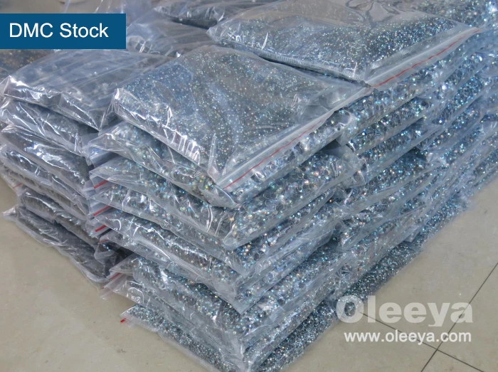 Bulk Package SS6~SS40 Glass DMC Quality Sticker Design Ss10 SLV Rhinestones Hotfix