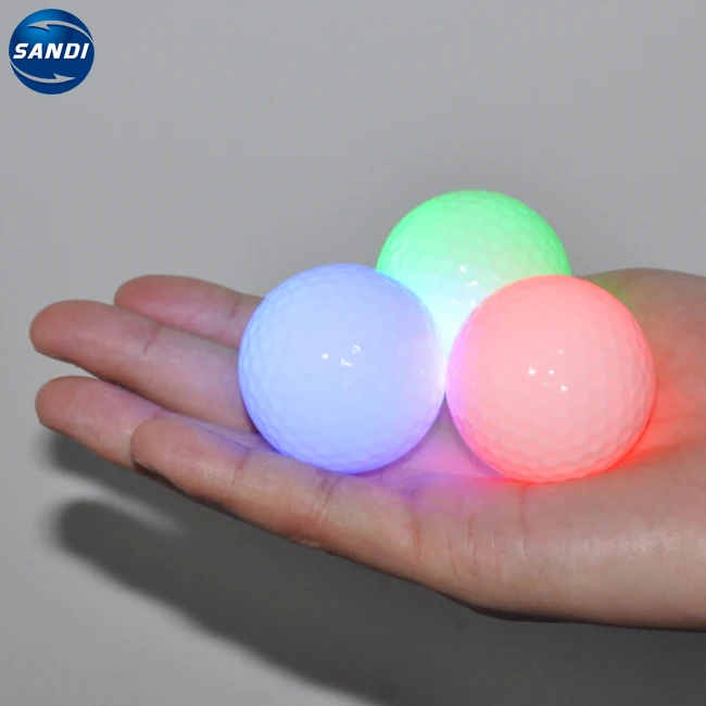 Hot sale customized colorful flashing glowing led golf ball
