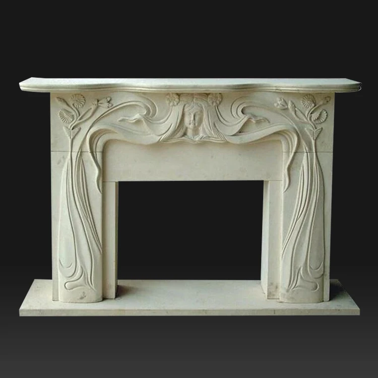 Independiente De Piedra Mármol Antiguo Repisas De Chimenea Moderna Para