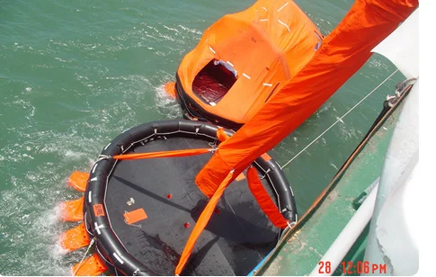 Marine Evacuation System With Liferaft Single Chute Vertical Passenger ...