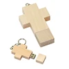 mini cross pendant usb wooden cross shape usb, small wooden crosses necklace