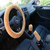 Winter Warm Imitation Wool Car Steering Wheel Cover Plush Auto Fur Steering-Wheel Cases Universal Size Wheel Protector