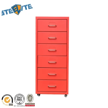 Mobile 6 Drawer Storage Cabinet Helmer Drawer Unit On Casters