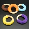 Mix Color Eco-Friendly Knit Rings DIY Decoration Baby Teething Necklace Jewelry