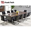 Modern luxury big boardroom rectangular 10 person conference table for 5m