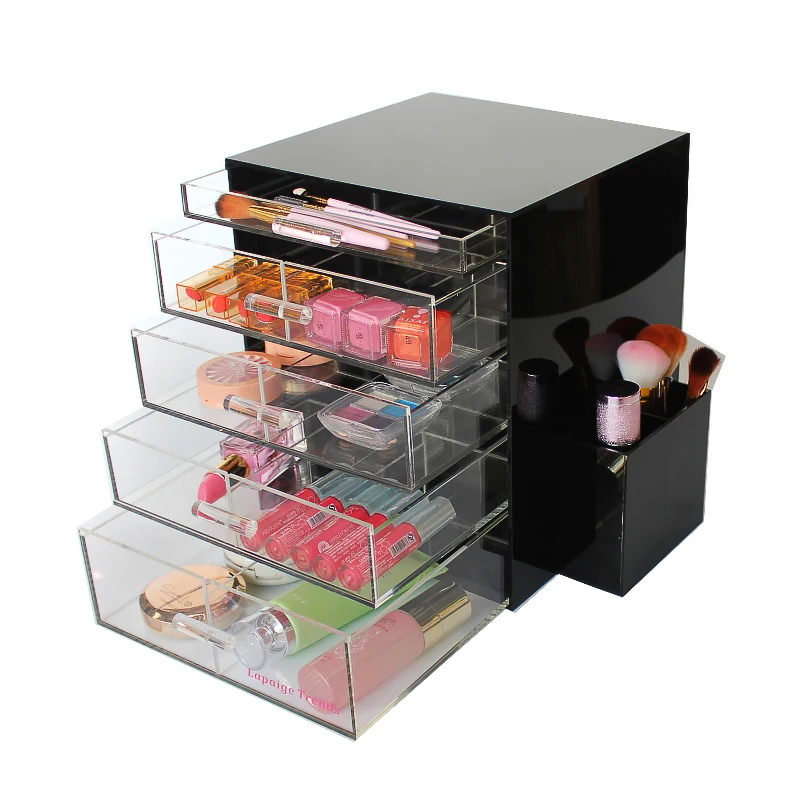 Usa/uk Top Selling 2018 Perspex 2 Drawes Makeup Organizer Countertop,2 ...