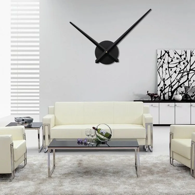 Minimalist Creative DIY Metal Wall Clock Long Hand Clock Mechanism