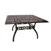 Castle Fort Club Luxury Outdoor Furniture Full Cast Aluminum Frame Luxury Outdoor Table And Chair Dining Set