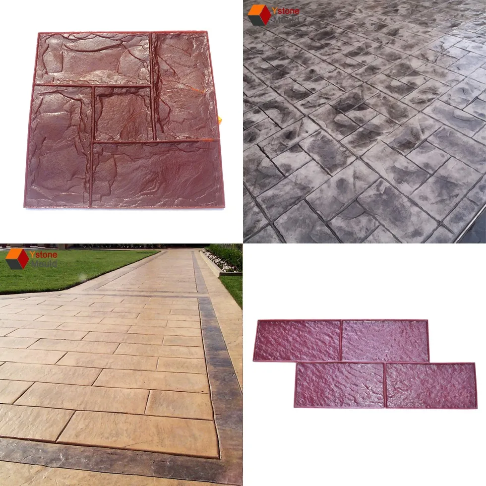 Durable Rubber Plastic Concrete Stamp Mats For Construction Buy Stamp