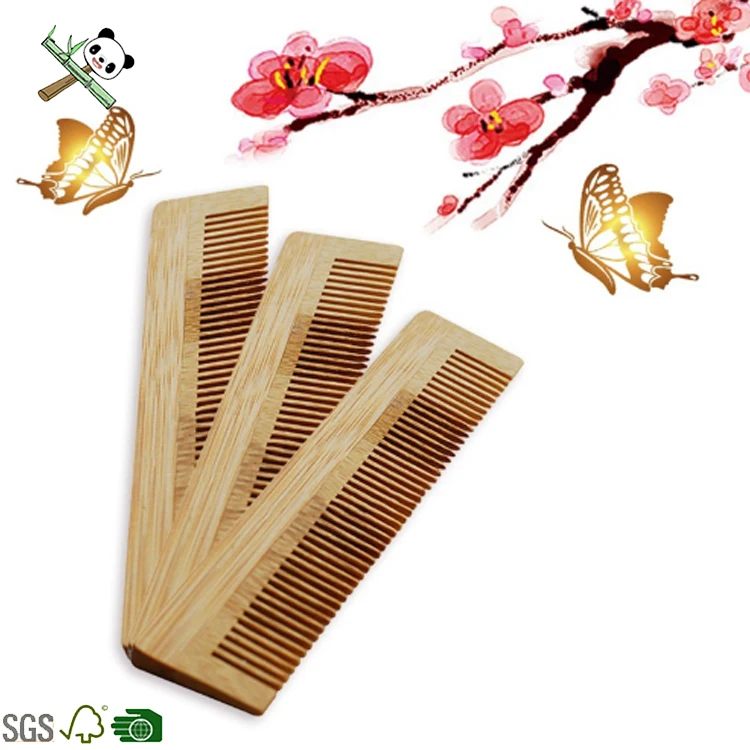 Home Natural Handmade Bamboo Wooden Comb Hair Custom Hotel Wood Comb ...