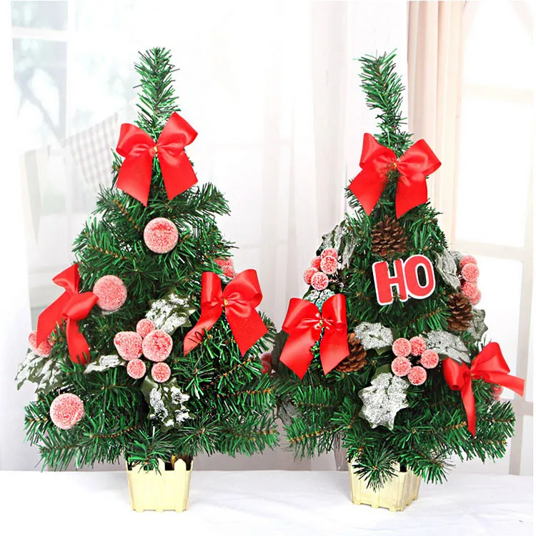 Artificial Flower Pot Style Small Mini Snowing Christmas Tree With Cheap Price