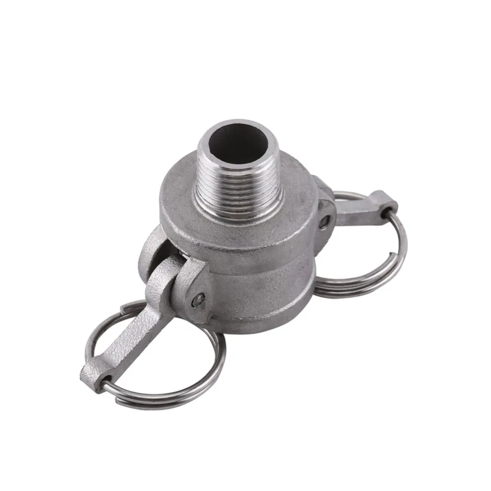 Stainless Steel 3/8" 2 Camlock Fittings Quick Connect Fire Hose