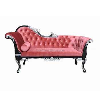 French Clic Furniture Chaise Lounge Chair Indoor Solid Wood French Clic Furniture Chaise Lounge Chair Indoor Solid Wood Fabric Red Chairs V021