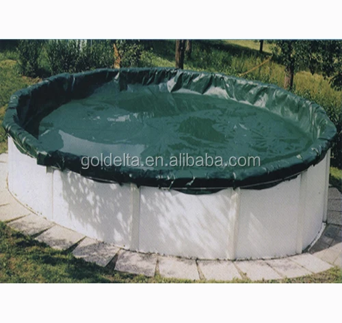 pe above ground pool dust leaf cover with winch cable