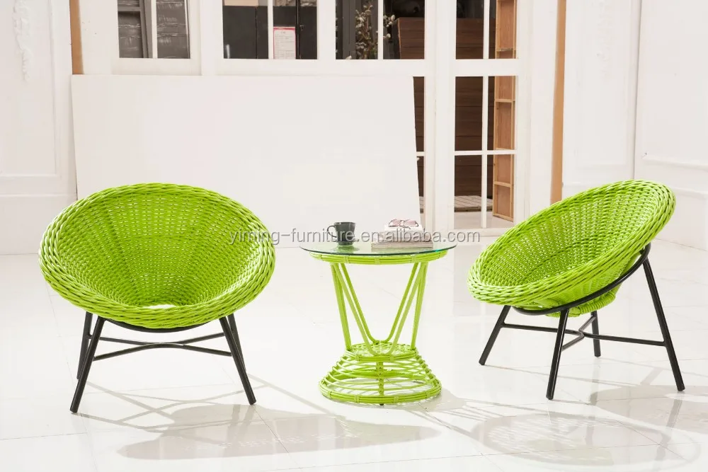 Popular Green Round Rattan Outdoor Coffee Chair And Table Set Synthetic Wicker Patio Furniture Buy Round Rattan Outdoor Coffee Chair And