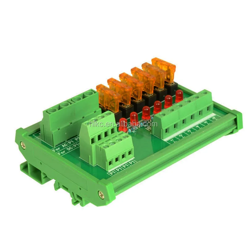 Din Rail Mount 6 Position Power Distribution Fuse Module Board,For Ac ...