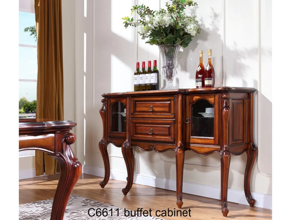 C6611chinese Wooden Sideboard Multifunctional Solid Wood Dining Room Restaurant Meal Side Cabinet Living