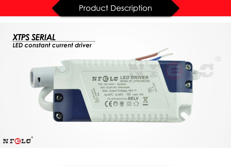 CE Certificate 12W Constant Current LED driver for panel light