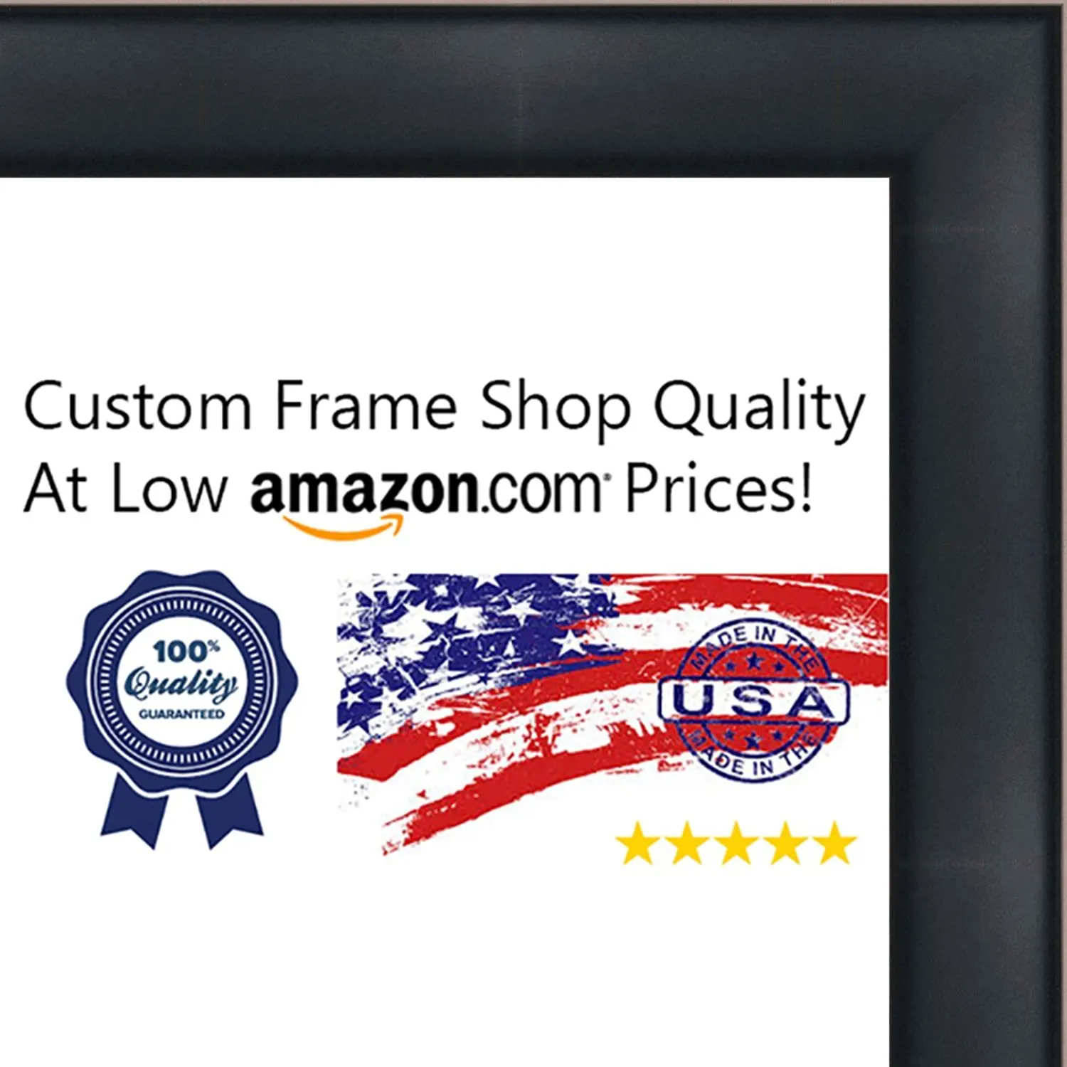 15x22 Contemporary Black Wood Shadow Box Frame - UV Acrylic, Acid Free Backing, & Hanging Hardware Included!