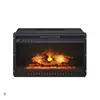 artificial fire logs 23in wide screen led electric fireplace insert