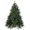 7' Snowy Delta Pine with Pine Cones Artificial Christmas Tree - Unlit
