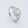 italian jewels ladies rings factory direct offer 925 sterling silver pearl jewelry mounting