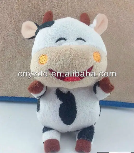 plush cow keychain