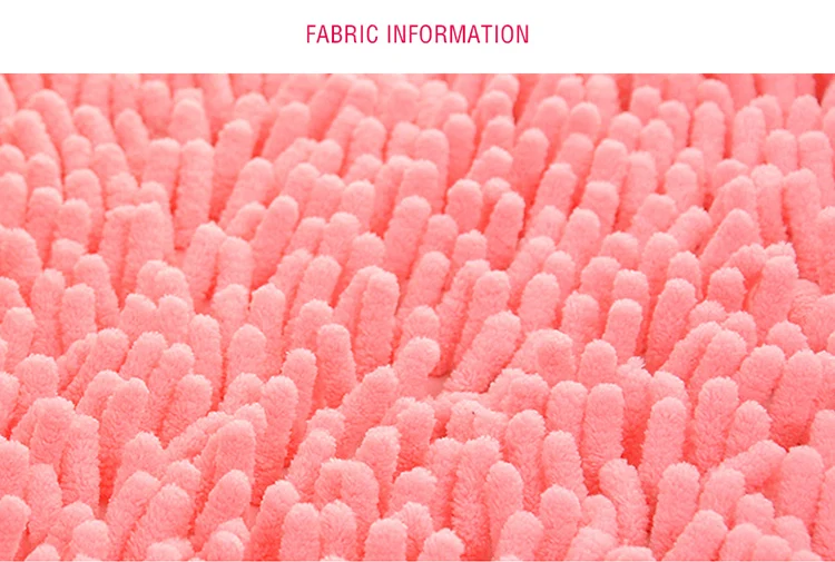 custom large size chenille shaggy dog play microfiber drying mat.jpg