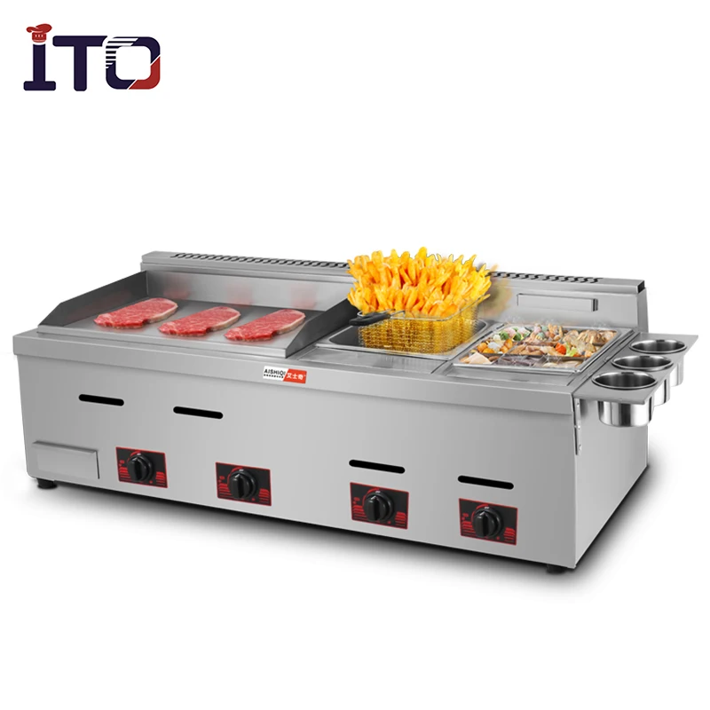Multifunction Deluxe Combiovens Gas Griddle With Deep Fryers Buy