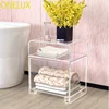 Clear Acrylic Nightstand Single Drawer,Lucite End Sofa Cabinet Table