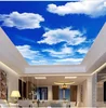 3D Blue Sky White Cloud Ceiling Murals Living Room Wall Mural